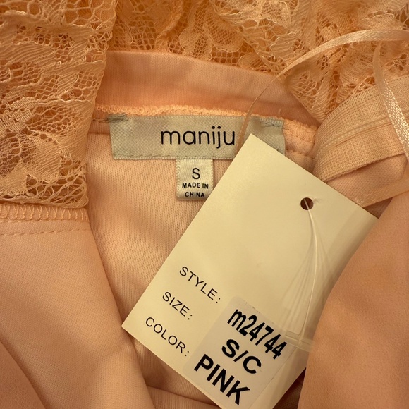 Saved By The Dress - PINK SHORT DRESS WITH LACE BACK - Picture 5 of 5